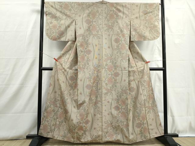 平和屋着物■本場大島紬　7マルキ　草花文　正絹　逸品　DABH8786qa