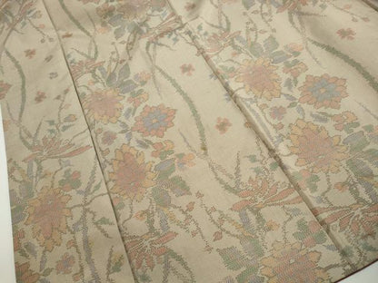 平和屋着物■本場大島紬　7マルキ　草花文　正絹　逸品　DABH8786qa