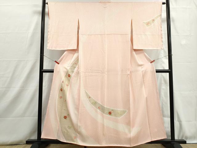 平和屋着物■訪問着　絞り　刺繍　舞楓花文　暈し染め　金彩　正絹　逸品　DABH8791qa