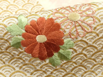 平和屋着物■訪問着　絞り　刺繍　舞楓花文　暈し染め　金彩　正絹　逸品　DABH8791qa