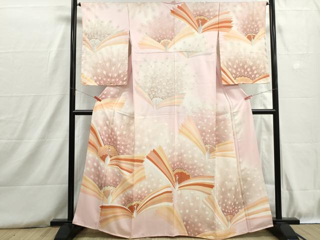 平和屋着物■訪問着　孔雀文　暈し染め　銀彩　正絹　逸品　DABH8794qa