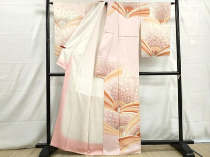 平和屋着物■訪問着　孔雀文　暈し染め　銀彩　正絹　逸品　DABH8794qa