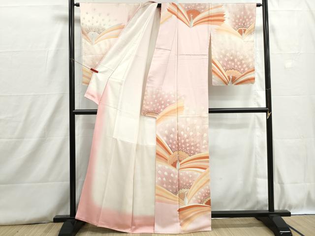 平和屋着物■訪問着　孔雀文　暈し染め　銀彩　正絹　逸品　DABH8794qa