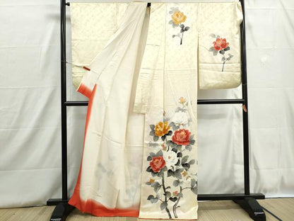 平和屋着物■訪問着　枝花文　暈し染め　金彩　正絹　逸品　DABH8797qa
