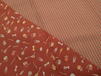 平和屋着物■訪問着　間道　楽器　正絹　逸品　DABH8799qa