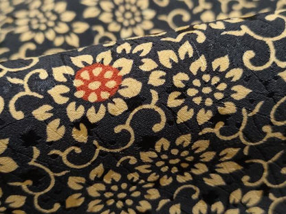 平和屋着物■上質な小紋　花唐草文　正絹　逸品　DABH8805qa