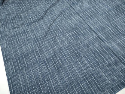 平和屋着物■上質な紬　格子文　正絹　逸品　DABH8823qa