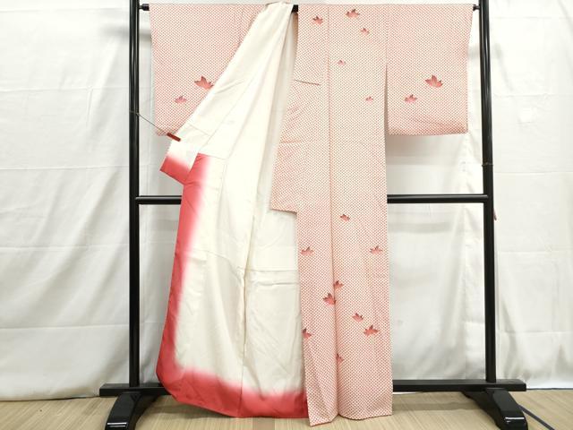 平和屋着物■訪問着　舞蝶青海波文　正絹　逸品　DABH8827qa