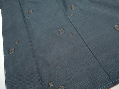 平和屋着物■本場大島紬　7マルキ　抽象花文　正絹　逸品　DABH8829qa