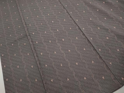 平和屋着物■上質な小紋　抽象間道　正絹　逸品　DABH8835qa