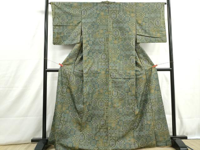平和屋着物■本場大島紬　7マルキ　抽象花文　正絹　逸品　DABH8847qa