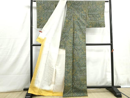 平和屋着物■本場大島紬　7マルキ　抽象花文　正絹　逸品　DABH8847qa