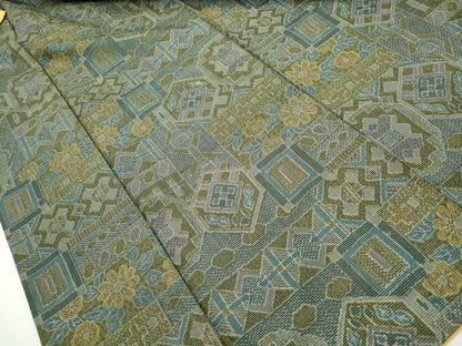 平和屋着物■本場大島紬　7マルキ　抽象花文　正絹　逸品　DABH8847qa