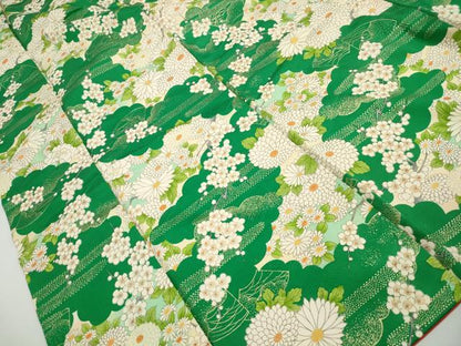 平和屋着物■豪華振袖　雲取り花文　金彩　正絹　逸品　DABH8849qa