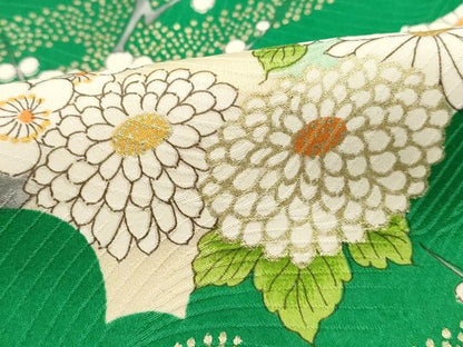 平和屋着物■豪華振袖　雲取り花文　金彩　正絹　逸品　DABH8849qa