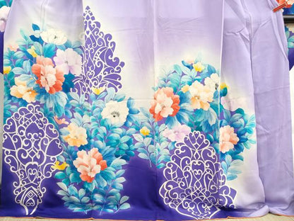 平和屋着物■豪華振袖　草花文　暈し染め　正絹　逸品　DABH8850qa