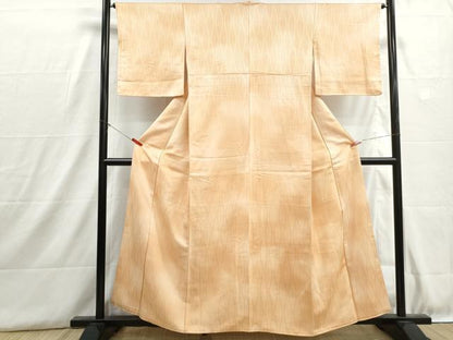 平和屋着物■上質な小紋　立涌地紋　雄黄色　暈し染め　正絹　逸品　DABH8855qa
