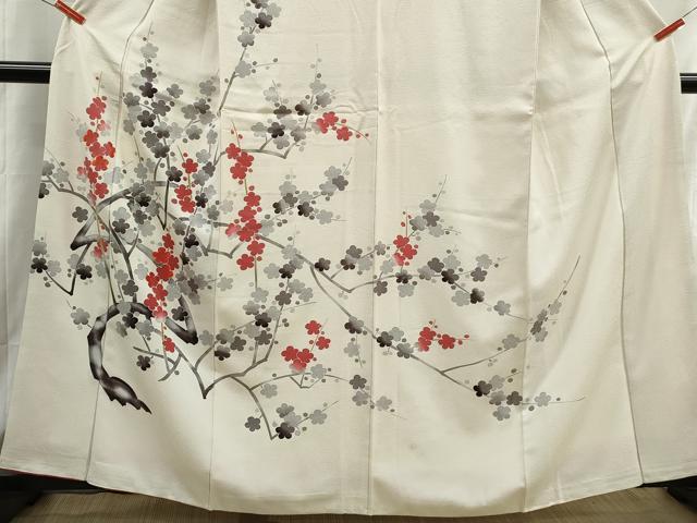 平和屋着物■訪問着　刺繍　枝梅文　正絹　逸品　DABH8857qa