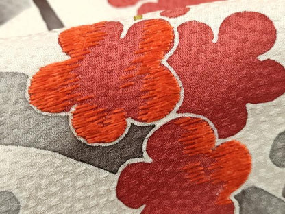 平和屋着物■訪問着　刺繍　枝梅文　正絹　逸品　DABH8857qa