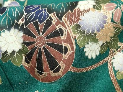 平和屋着物■訪問着　花車文　暈し染め　金彩　正絹　逸品　DABH8860qa