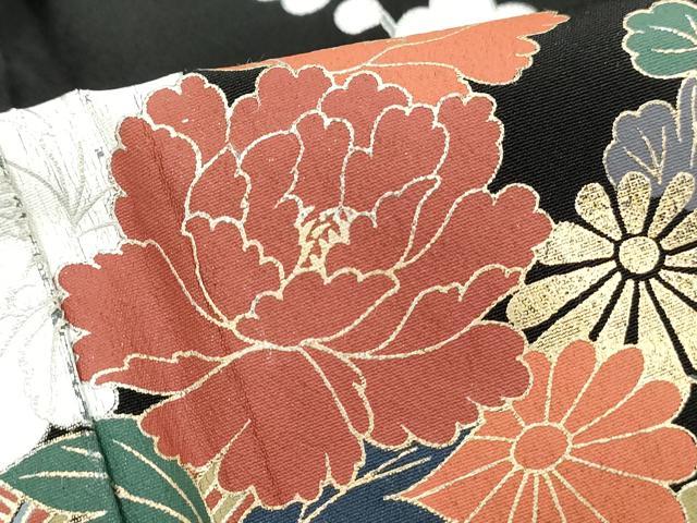 平和屋着物■豪華黒留袖　立波花籠文　宝尽くし　金彩　正絹　逸品　DABH8868qa