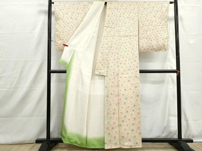 平和屋着物■上質な小紋　菊尽くし　正絹　逸品　DABH8873qa