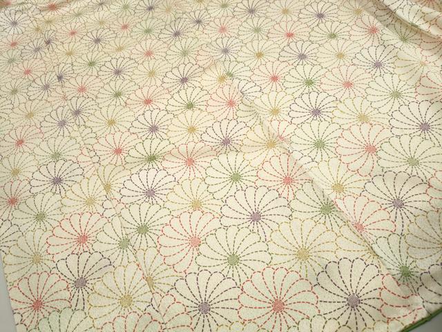 平和屋着物■上質な小紋　菊尽くし　正絹　逸品　DABH8873qa