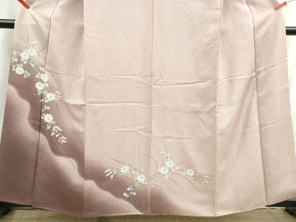 平和屋着物■訪問着　草花文　暈し染め　正絹　逸品　DABH8875qa