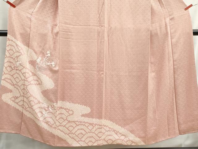 平和屋着物■上質な小紋　駒刺繍　絞り　道長花籠文　正絹　逸品　DABH8877qa