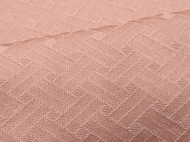 平和屋着物■上質な色無地　網目地紋　宍色　正絹　逸品　DABH8878qa