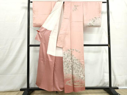 平和屋着物■訪問着　立波枝花文　暈し染め　金銀彩　正絹　逸品　DABH8887qa