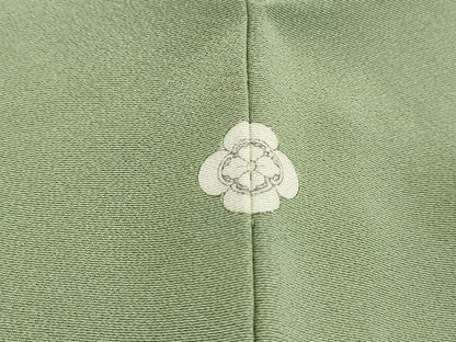 平和屋着物■上質な色無地　苗色　正絹　逸品　DABH8890qa