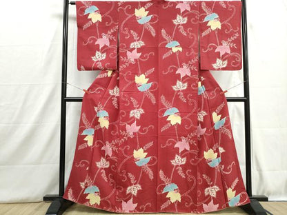 平和屋着物■上質な小紋　桐唐草文　正絹　逸品　DABH8892qa
