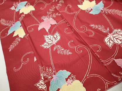 平和屋着物■上質な小紋　桐唐草文　正絹　逸品　DABH8892qa