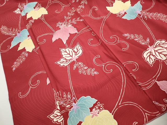 平和屋着物■上質な小紋　桐唐草文　正絹　逸品　DABH8892qa
