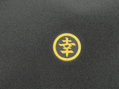 平和屋着物■豪華黒留袖　地紙飛鶴渡橋花文　金彩　正絹　逸品　DABH8894qa