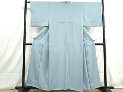 平和屋着物■本草木染作家　瑞寶　色無地　白藍色　正絹　逸品　DABH8898qa