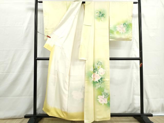 平和屋着物■訪問着　霞草花文　暈し染め　正絹　逸品　DABH8899qa