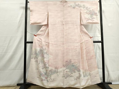 平和屋着物■訪問着　作家物　草花文　暈し染め　正絹　逸品　DABH8901qa
