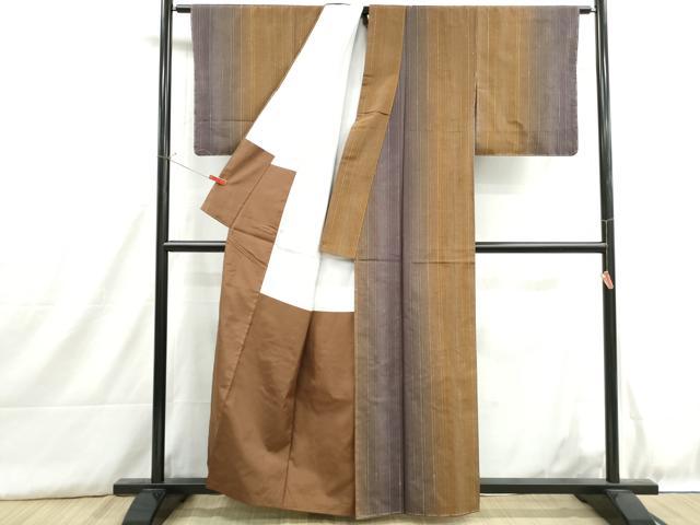 平和屋着物■上質な紬　霞間道　暈し染め　正絹　逸品　DABH8903qa