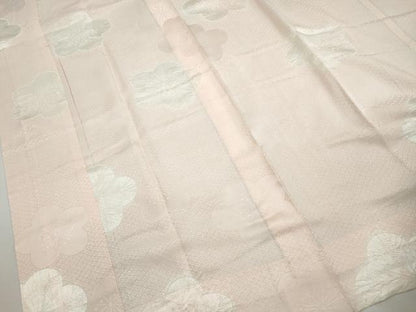 平和屋着物■長襦袢　無双仕立て　絞り　舞梅文　正絹　逸品　DABH8910qa