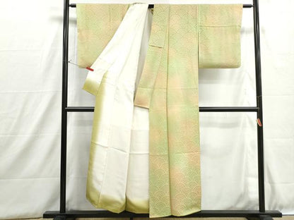 平和屋着物■上質な小紋　青海波地紋　暈し染め　正絹　逸品　DABH8912qa