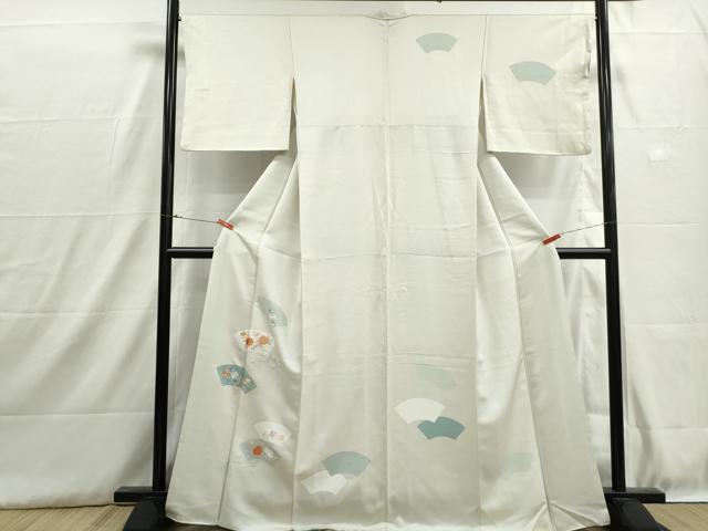 平和屋着物■訪問着　刺繍　地紙草花文　正絹　逸品　DABH8913qa