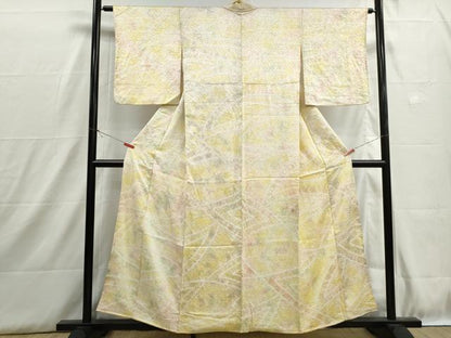 平和屋着物■上質な小紋　絞り　抽象文様　暈し染め　正絹　逸品　DABH8918qa