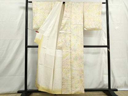 平和屋着物■上質な小紋　絞り　抽象文様　暈し染め　正絹　逸品　DABH8918qa