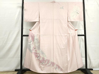 平和屋着物■訪問着　群鶴文　暈し染め　正絹　逸品　DABH8919qa