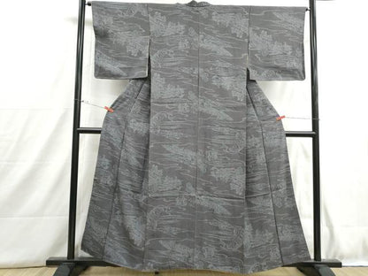 平和屋着物■江戸小紋　鮫小紋　人物風景文　正絹　逸品　DABH8922qa