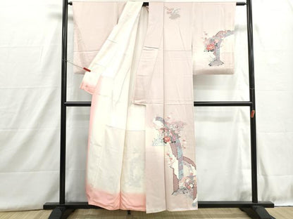 平和屋着物■訪問着　流水地紙花文　暈し染め　正絹　逸品　DABH8926qa