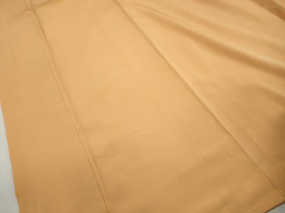 平和屋着物■上質な色無地　萱草色　正絹　逸品　DABH8929qa