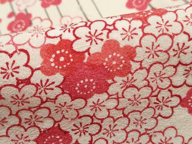 平和屋着物■上質な小紋　舞梅間道　お召縮緬　正絹　逸品　DABH8932qa